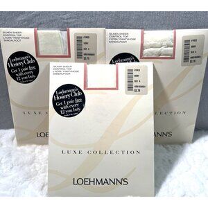 Loehmanns Luxe Collection Silken Sheer Control Top Pantyhose Womens Size A Ivory